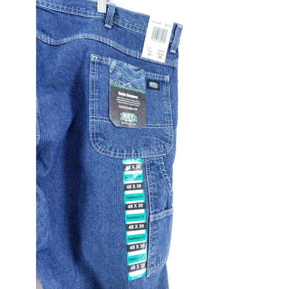 Key Dungaree Traditional Fit Jeans Men's Size 48x30 - Picture 3 of 11